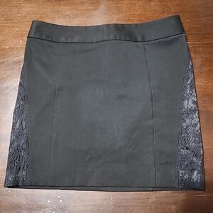 Express Skirt Black Lace Accent Zip Up Womens 6